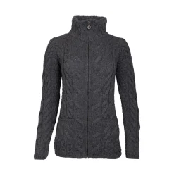 Cardigan aran zip