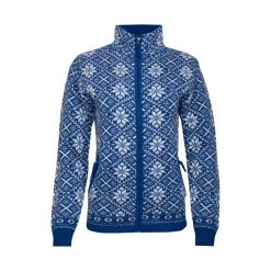 Cardigan jacquard mock neck