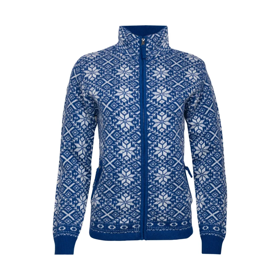 Cardigan jacquard mock neck