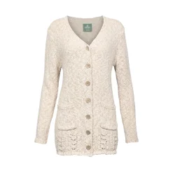 Cardigan long cot/linen