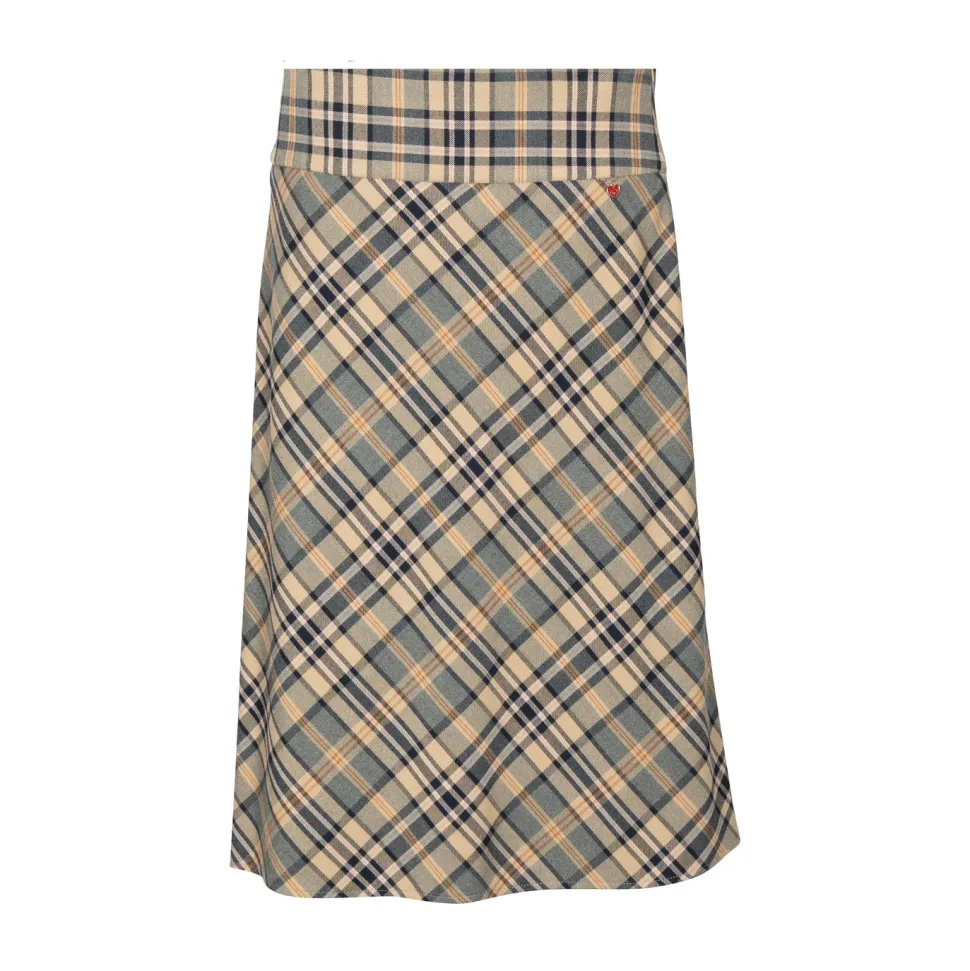 Checked A-line skirt