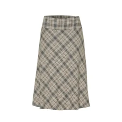 Checked A-line skirt