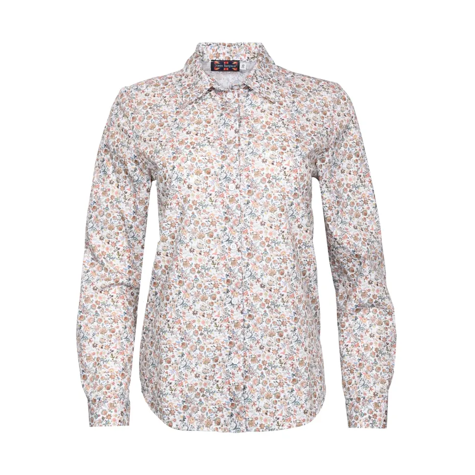Flower & feather shirt