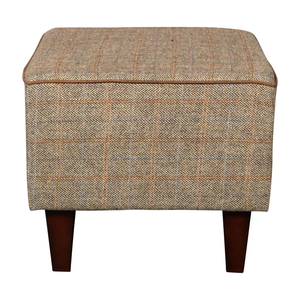 Footstool 50x50 Harris Tweed