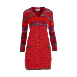 Jacquard long cardigan