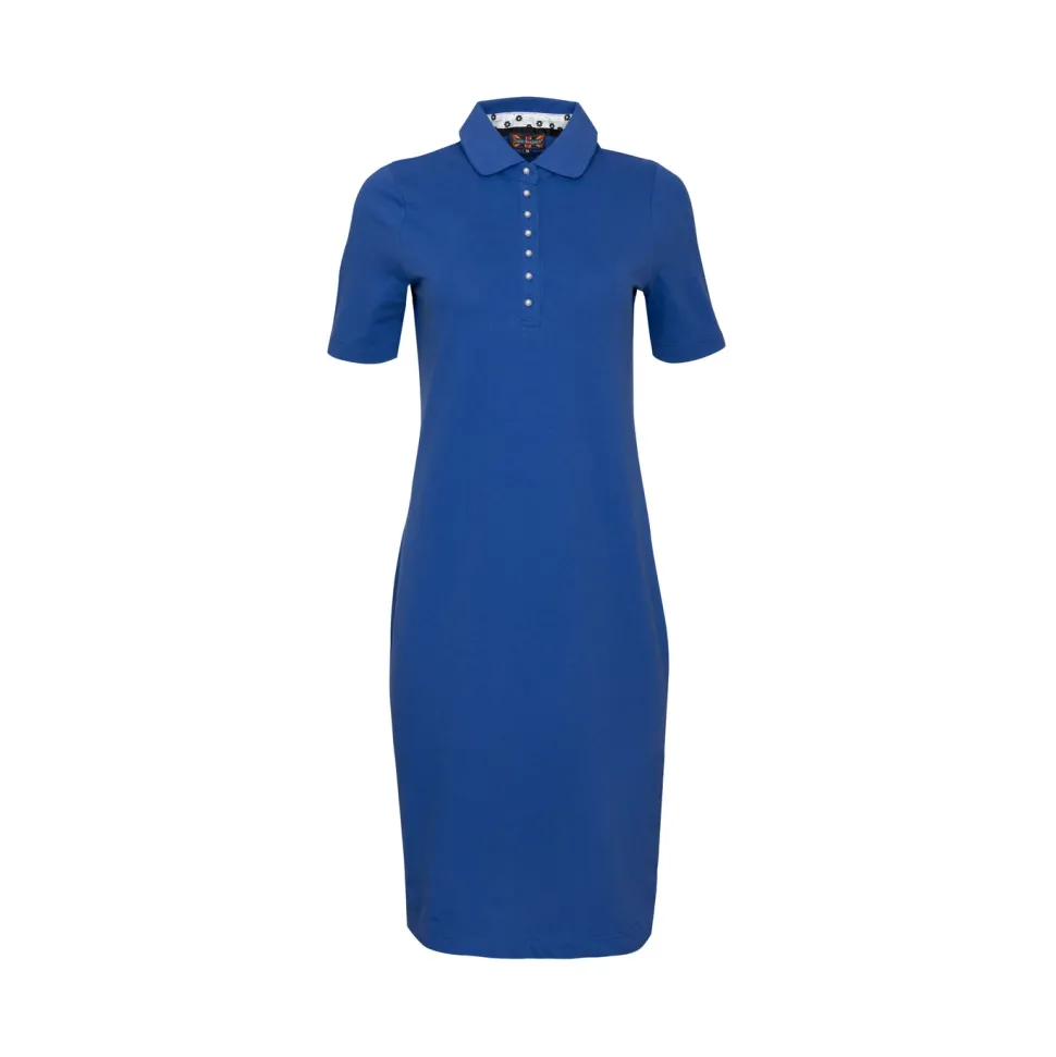 Polo dress pearl button