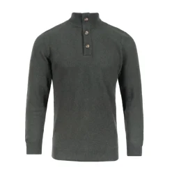 Pullover button neck