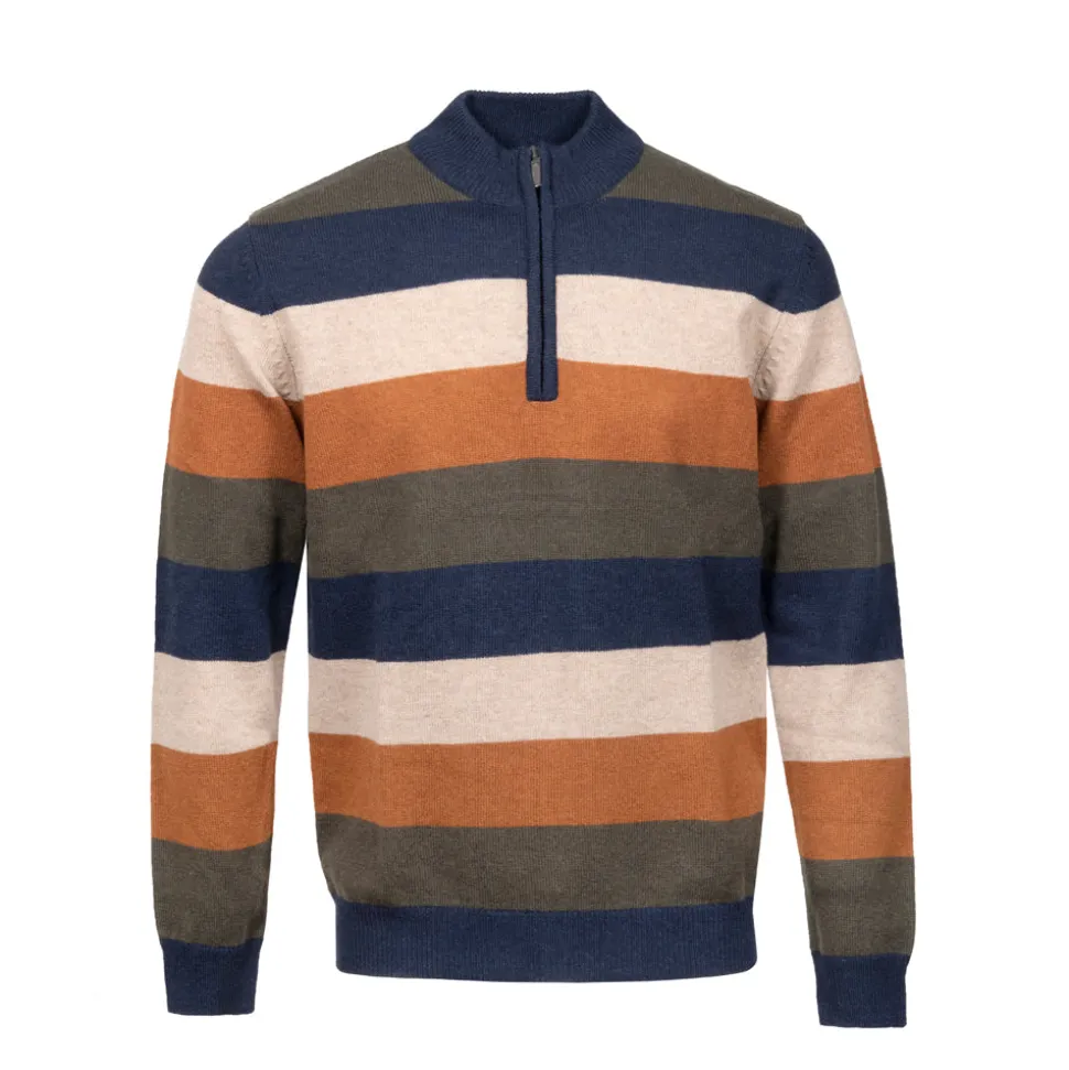 Troyer half-zip stripe