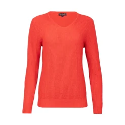 V-neck pullover ribbed